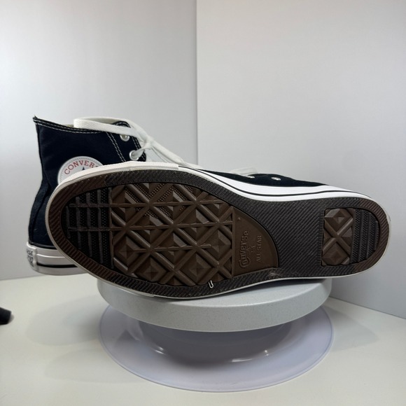 Converse Chuck Taylor All Star High Top Black Canvas Sneakers Mens 10 Womens 12 - Picture 7 of 9